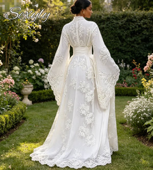 Caftan Mariage Takchita Dentelle Évasée – vue 3