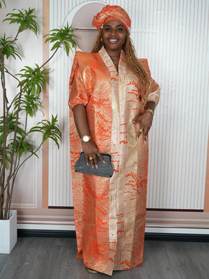 Caftan Marocain Satiné Pour Femme – vue principale