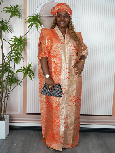 Caftan Marocain Satiné Pour Femme – vue principale du vêtement
