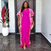 Caftan Marocain Satiné Multicolore – détail du tissu et des finitions