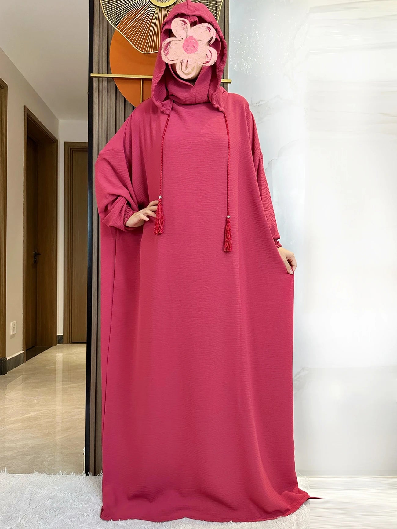 Djellaba Coton à Capuche Pour Femme – vue produit 10