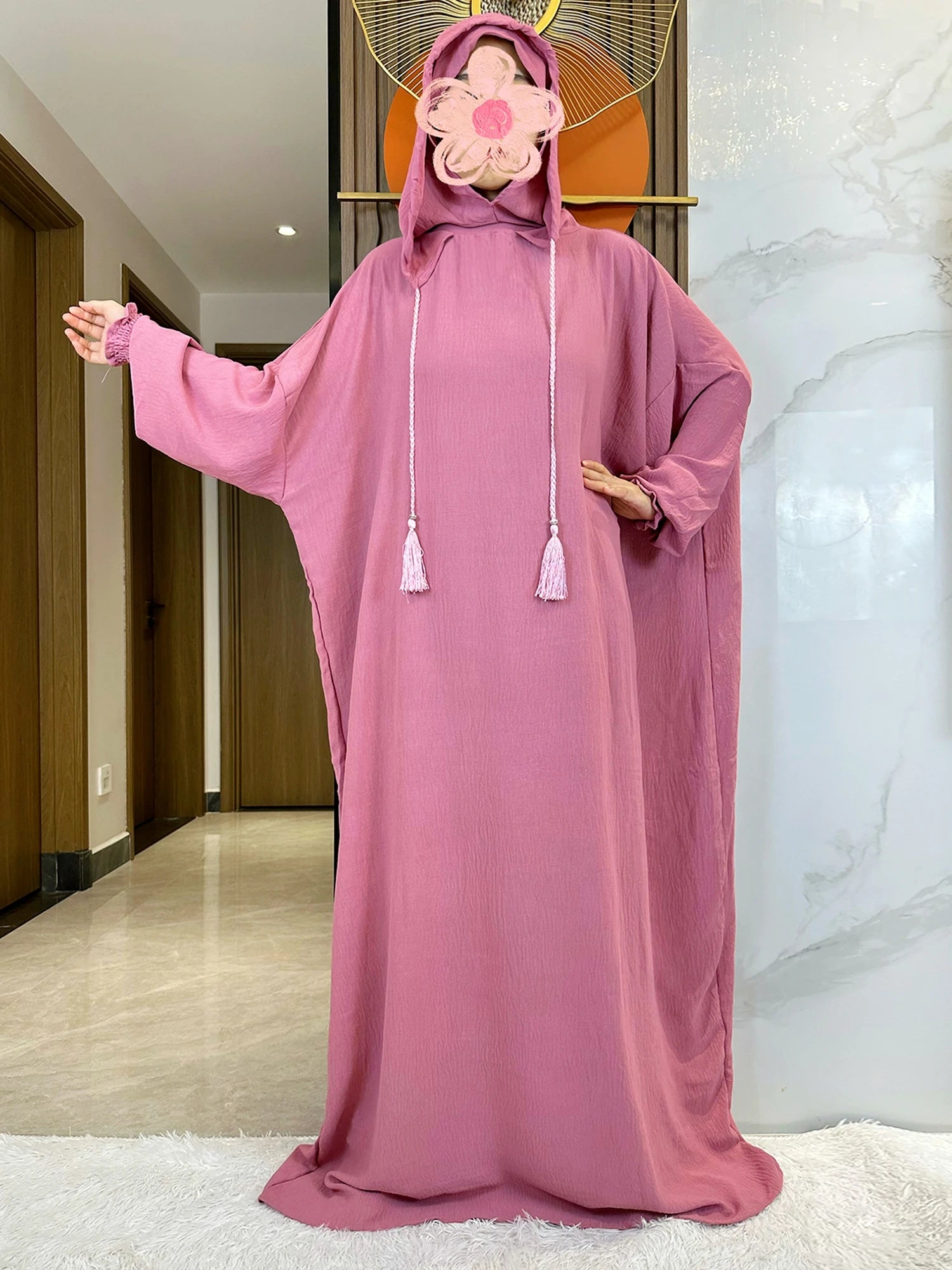 Djellaba Coton à Capuche Pour Femme – vue produit 14
