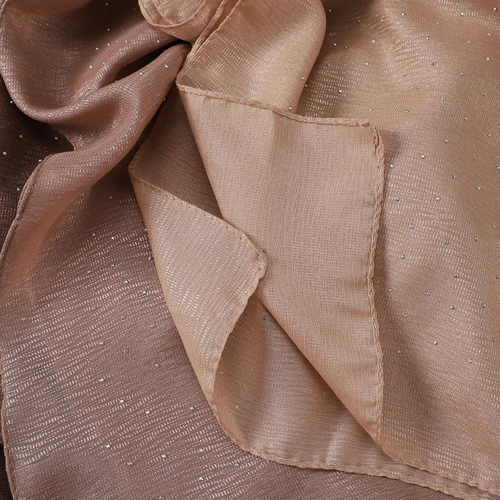 Hijab Carré Mousseline Strass Pour Femme – vue 4