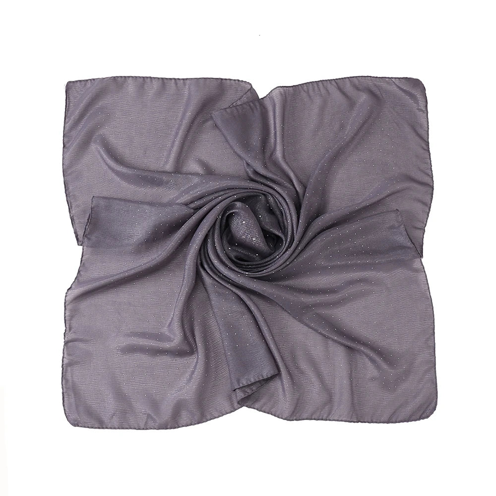Hijab Carré Mousseline Strass Pour Femme – vue 7
