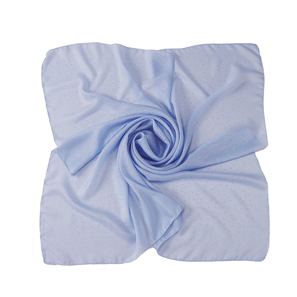 Hijab Carré Mousseline Strass Pour Femme – vue 11