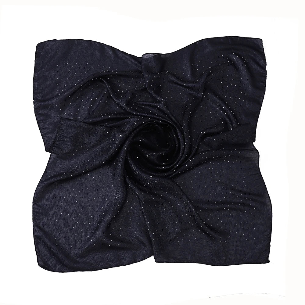 Hijab Carré Mousseline Strass Pour Femme – vue 13
