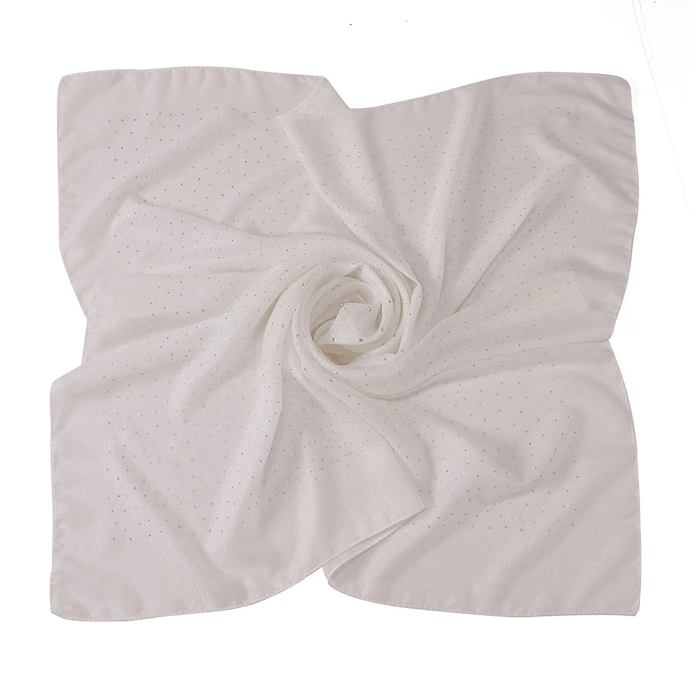 Hijab Carré Mousseline Strass Pour Femme – vue 14