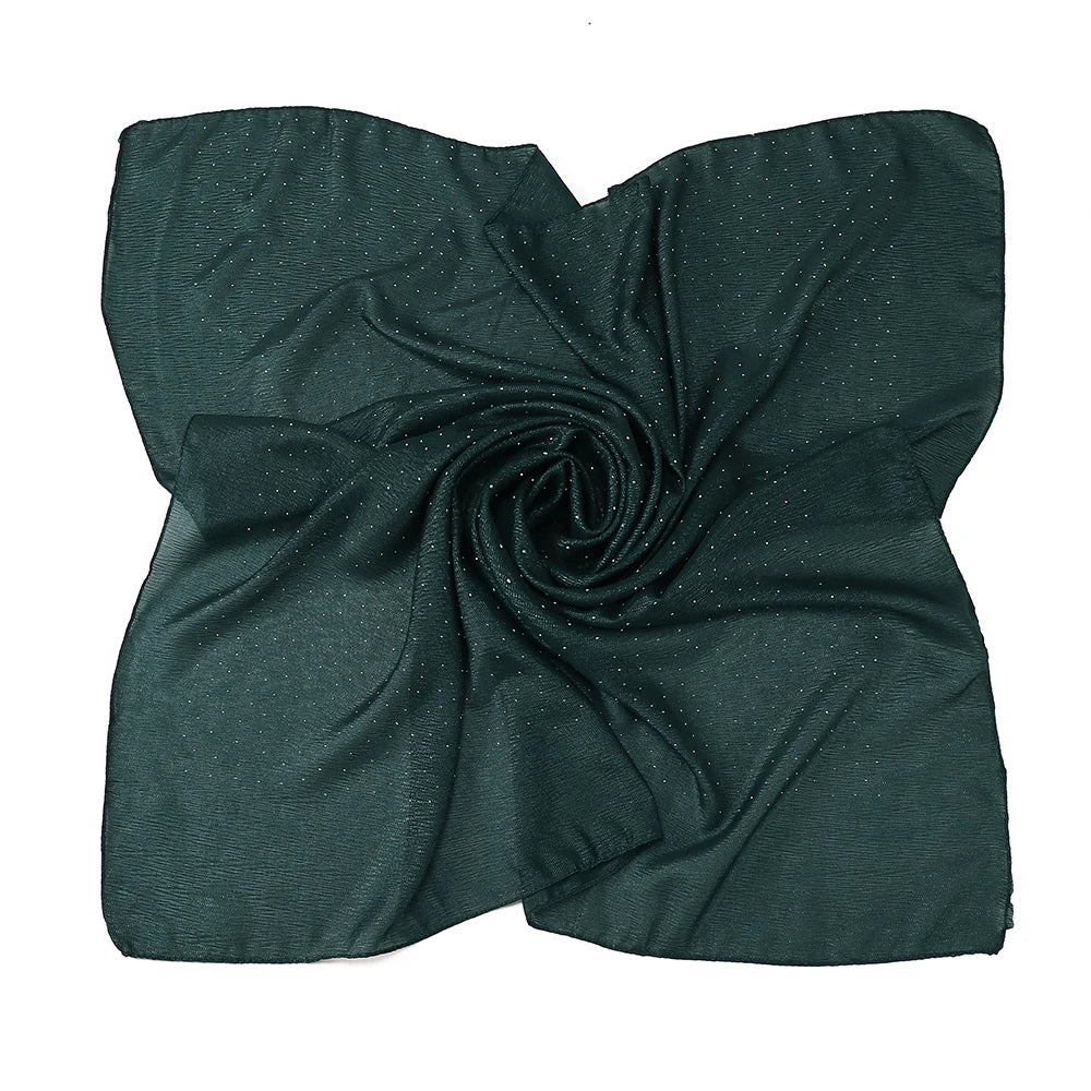 Hijab Carré Mousseline Strass Pour Femme – vue 19