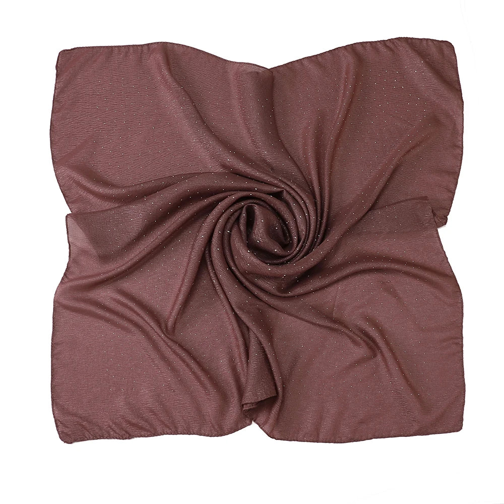 Hijab Carré Mousseline Strass Pour Femme – vue 22