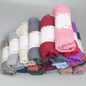 Hijab en coton froissé respirant pour femme – Maison Layina