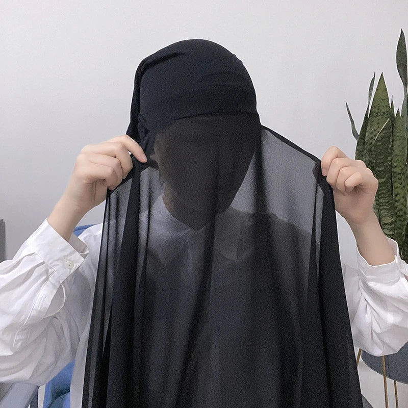 Hijab Instantané Bonnet et Mousseline – vue 5