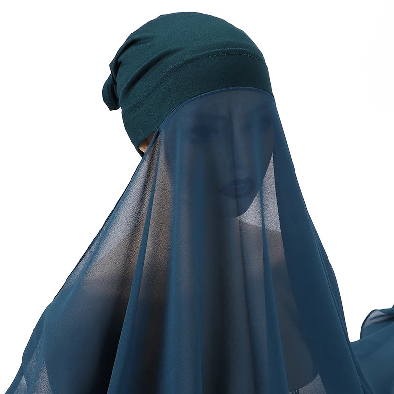 Hijab Instantané Bonnet et Mousseline – vue 7