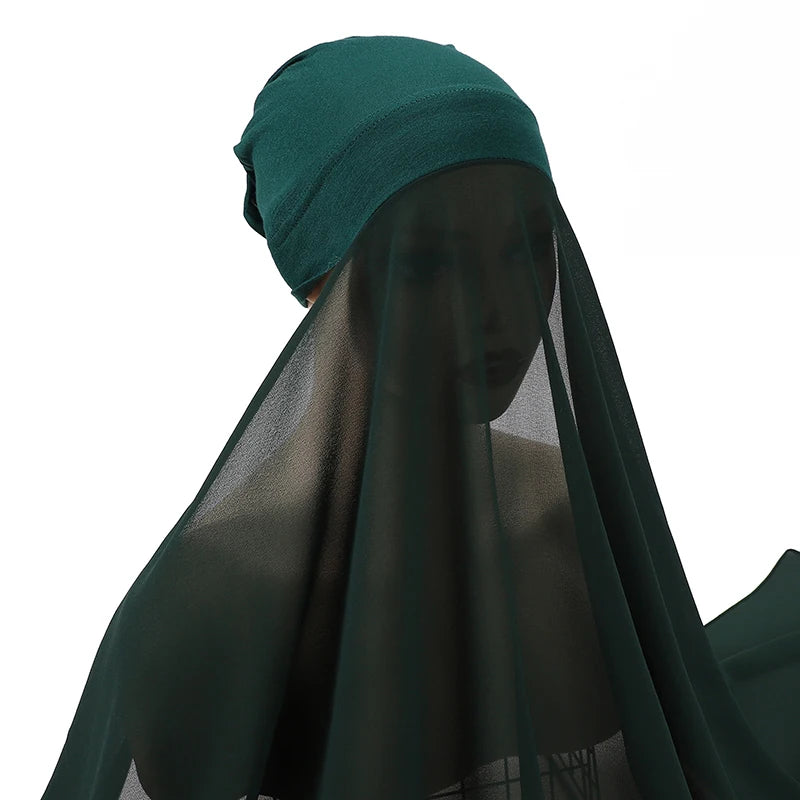 Hijab Instantané Bonnet et Mousseline – vue 8