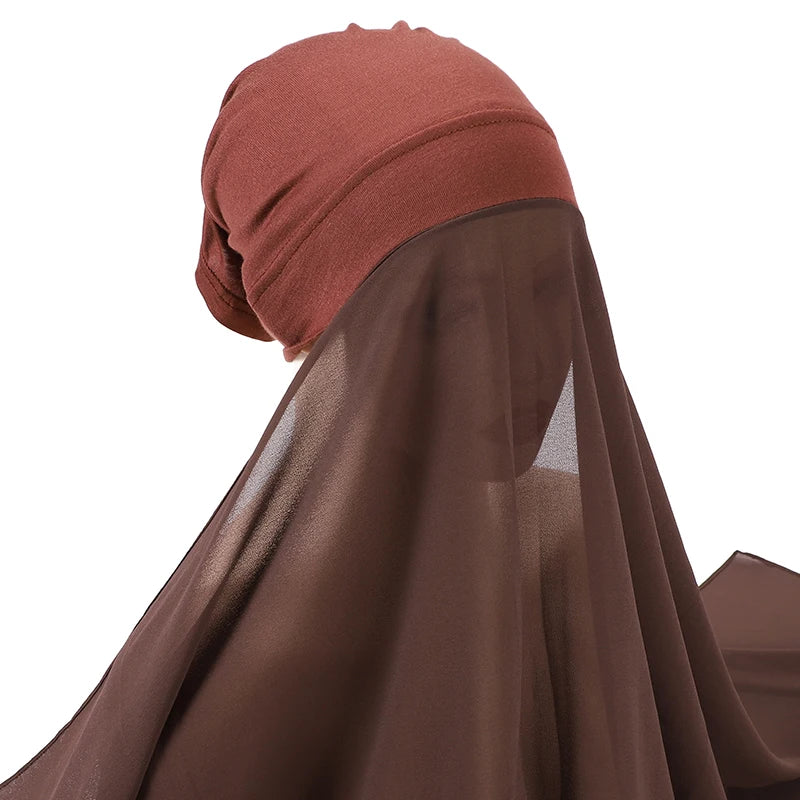 Hijab Instantané Bonnet et Mousseline – vue 11