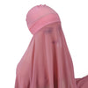 Hijab Instantané Bonnet et Mousseline – Tons Rosés en rose – Maison Layina
