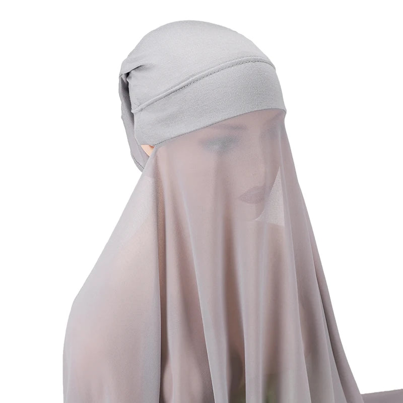 Hijab Instantané Bonnet et Mousseline – vue 21