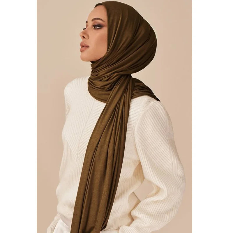 Hijab Jersey Modal Coton Pour Femme – vue produit 3 – Maison Layina