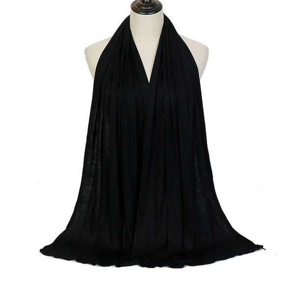 Hijab Jersey Modal Coton Pour Femme en Noir pour femme – Maison Layina