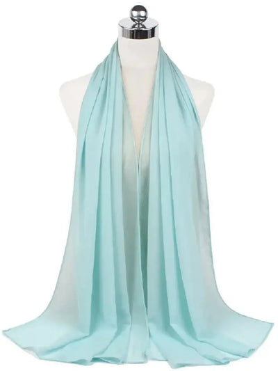 Hijab Mousseline Instantané – Tons Frais en vert menthe – Maison Layina