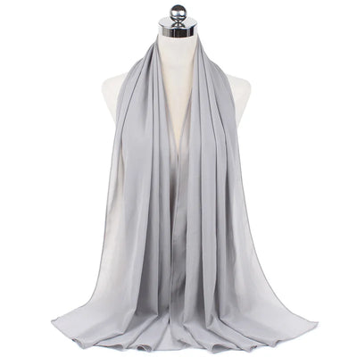 Hijab Mousseline Jersey – Tons Frais en gris perle – Maison Layina