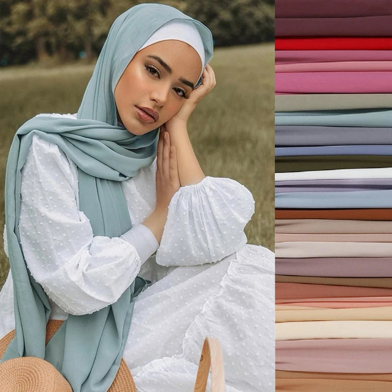 Hijab Mousseline Longue 70 × 180 cm – vue principale