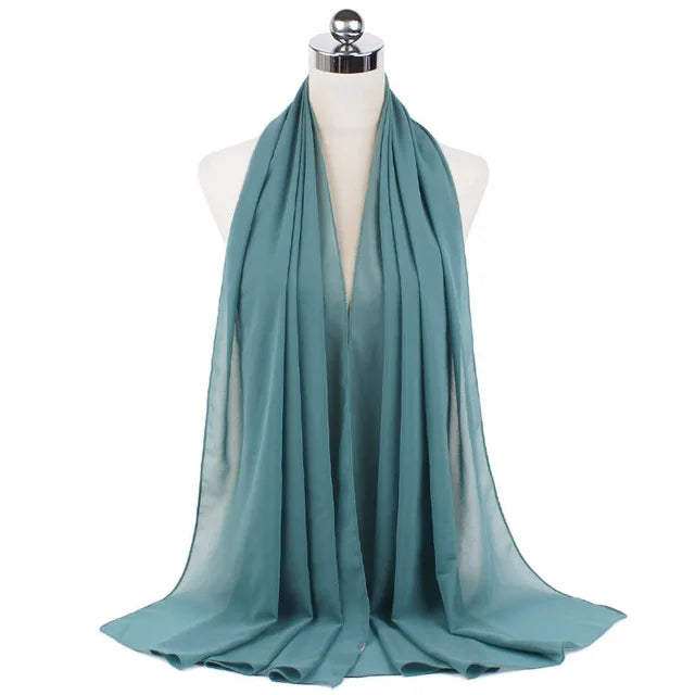 Hijab Mousseline Longue 70 × 180 cm – vue produit 14 – Maison Layina