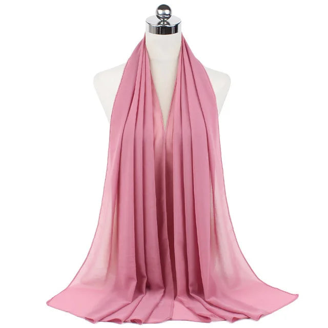 Hijab Mousseline Longue 70 × 180 cm – vue produit 15 – Maison Layina
