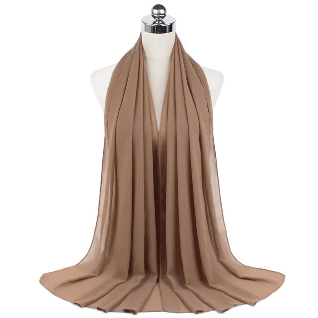 Hijab Mousseline Longue 70 × 180 cm – vue produit 16 – Maison Layina