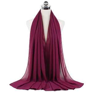 Hijab Mousseline Longue 70 × 180 cm – vue produit 19 – Maison Layina