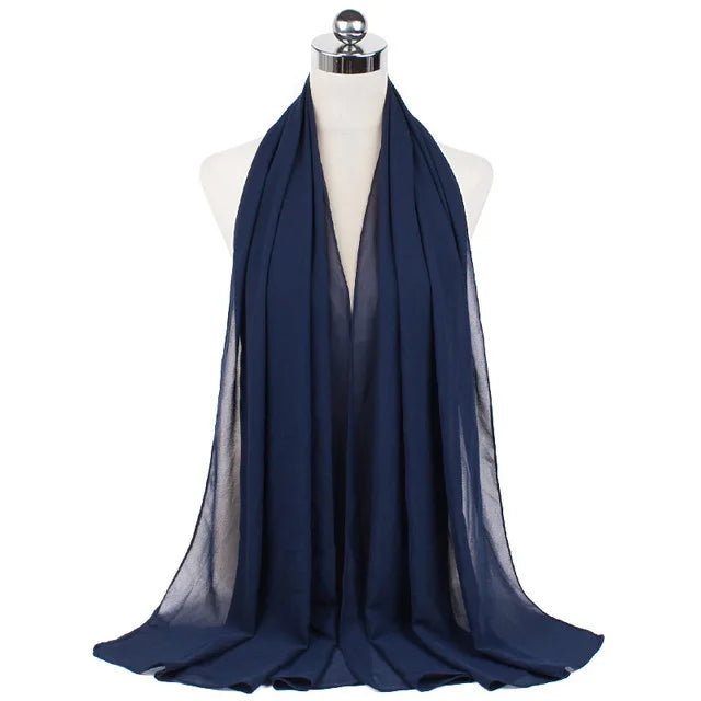Hijab Mousseline Longue 70 × 180 cm – vue produit 20 – Maison Layina