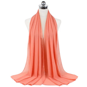 Hijab Mousseline Longue 70 × 180 cm – vue produit 22 – Maison Layina