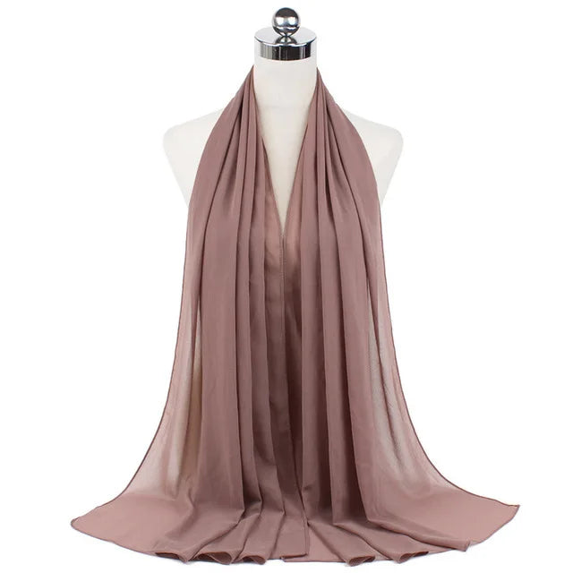 Hijab Mousseline Longue 70 × 180 cm – vue produit 29 – Maison Layina