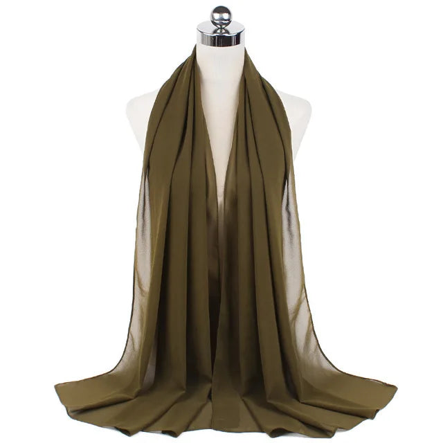 Hijab Mousseline Longue 70 × 180 cm – vue produit 33 – Maison Layina