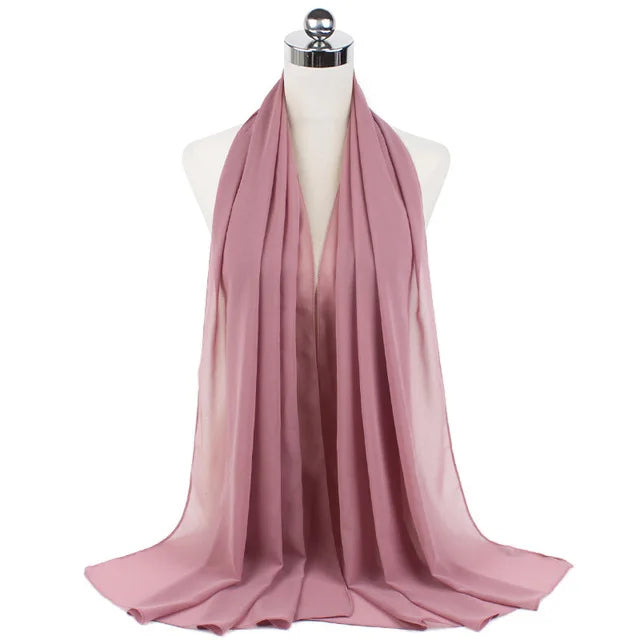Hijab Mousseline Longue 70 × 180 cm – vue produit 34 – Maison Layina