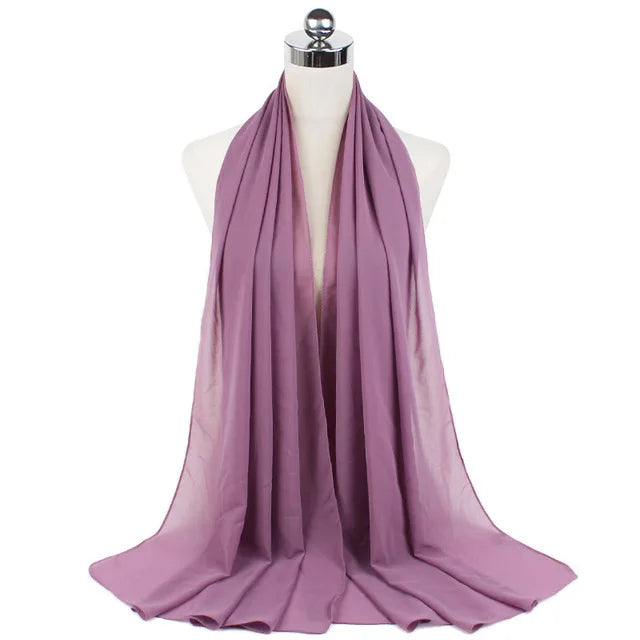 Hijab Mousseline Longue 70 × 180 cm – vue produit 35 – Maison Layina