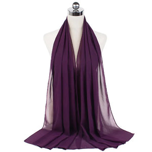 Hijab Mousseline Longue 70 × 180 cm – vue produit 42 – Maison Layina