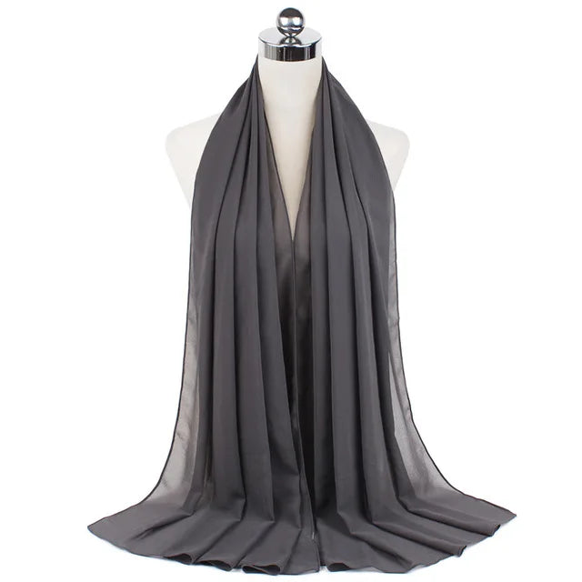 Hijab Mousseline Longue 70 × 180 cm – vue produit 50 – Maison Layina