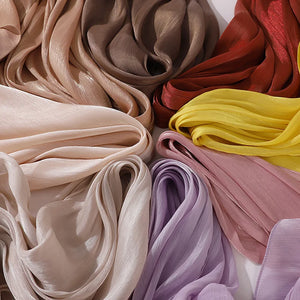 Hijab Mousseline Premium Uni Pour Femme – vue 3