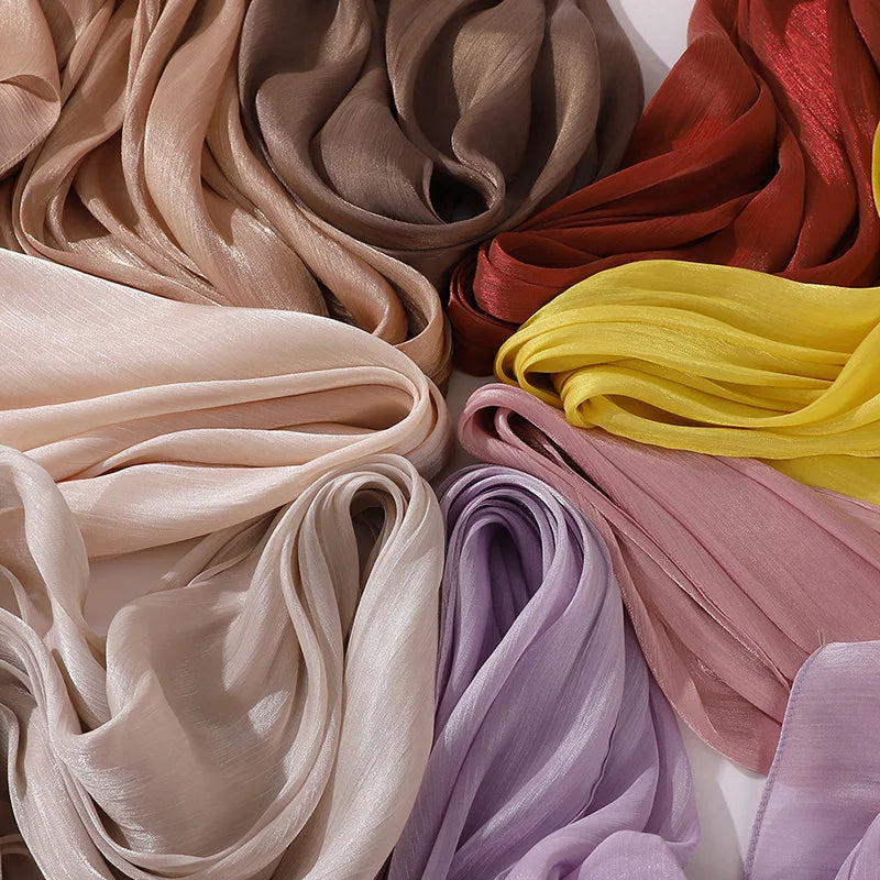 Hijab Mousseline Premium Uni Pour Femme – vue 3
