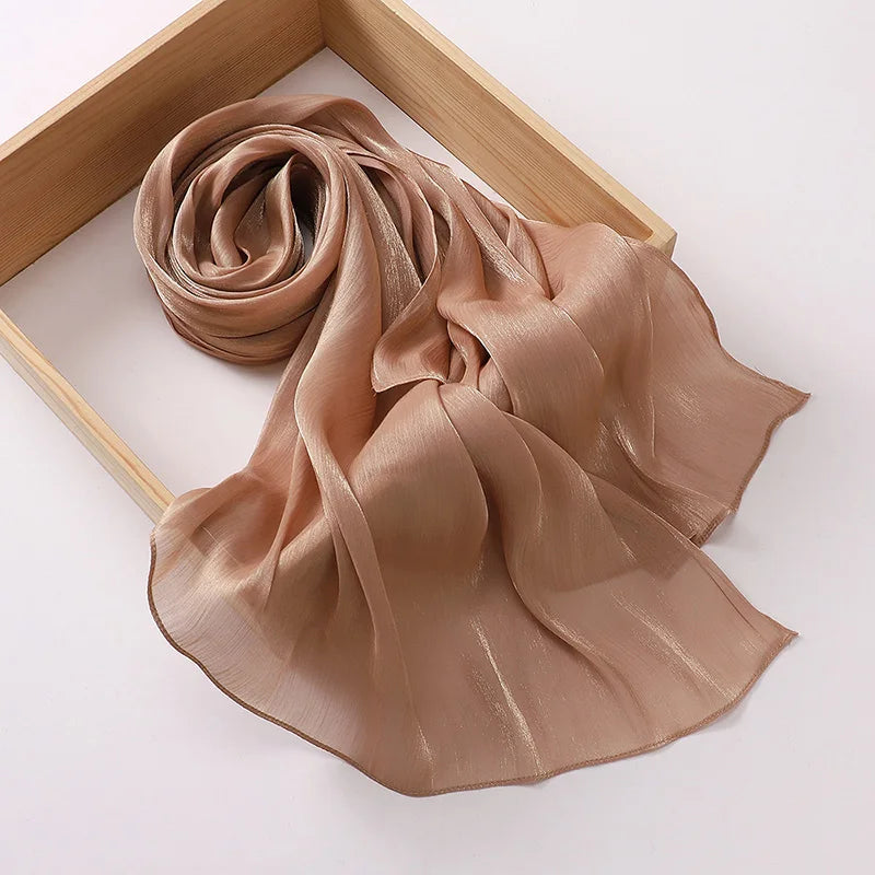 Hijab Mousseline Premium Uni Pour Femme – vue 5