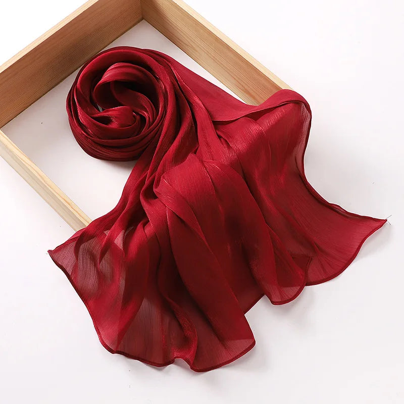Hijab Mousseline Premium Uni Pour Femme – vue 10