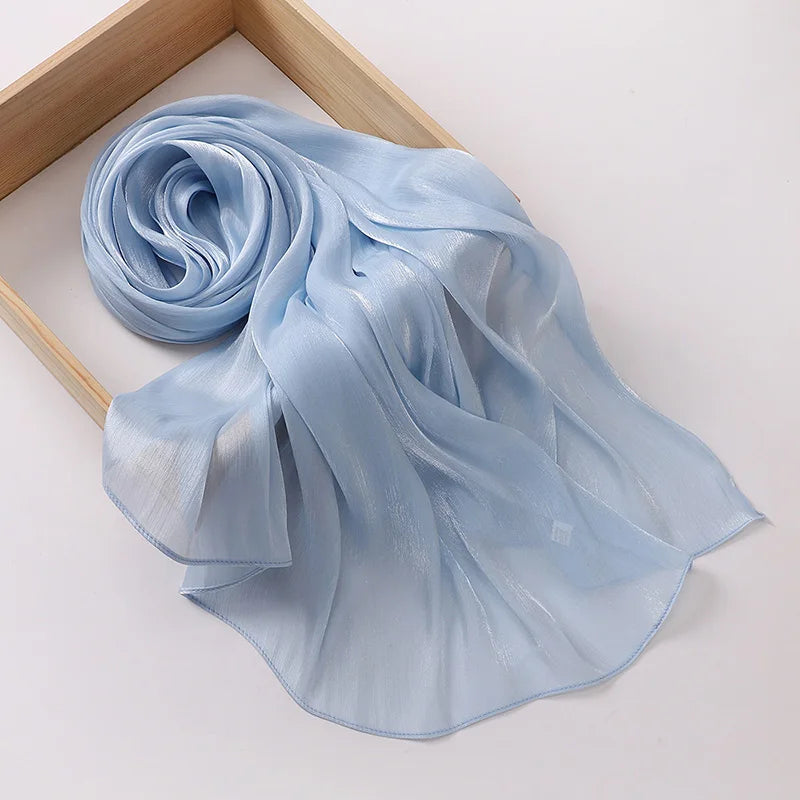 Hijab Mousseline Premium Uni Pour Femme – vue 12