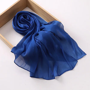 Hijab Mousseline Premium Uni Pour Femme – vue 15