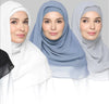 Hijab Mousseline Uni Long Pour Femme – tissu, coupe et finitions – Maison Layina