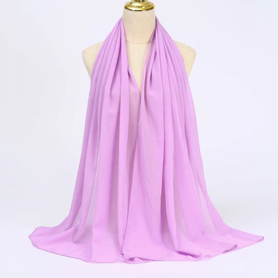 Hijab Mousseline Uni Long Pour Femme – tissu, coupe et finitions – Maison Layina