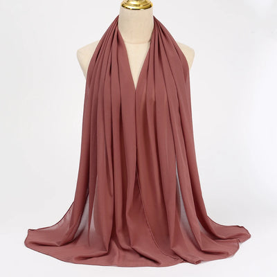 Hijab Mousseline Uni Long Pour Femme – tissu, coupe et finitions – Maison Layina