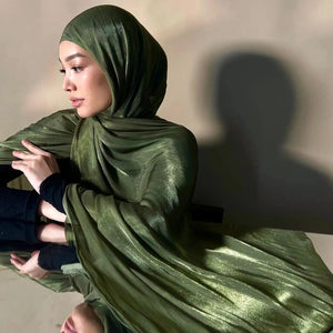 Hijab Plissé Scintillant Malaisien – vue produit 3 – Maison Layina