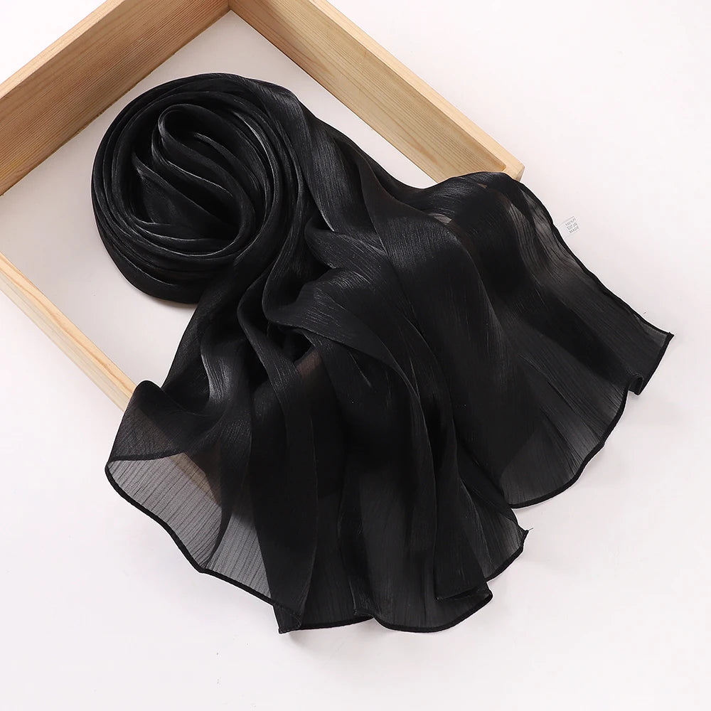 Hijab Plissé Scintillant Malaisien – vue produit 12 – Maison Layina