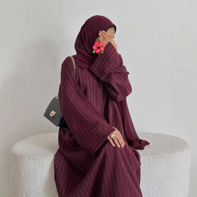 Kaftan Jalabiya Rayée Pour Femme – vue principale du vêtement