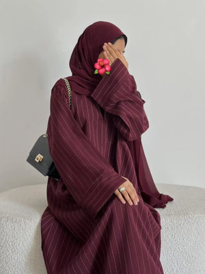 Kaftan Jalabiya Rayée Pour Femme – présentation du modèle, vue 5